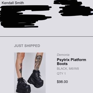 Demonia psytrix platform boots Clearance